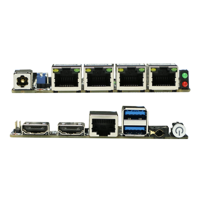 12V DC Compact Intel Motherboard Pc Motherboard Ddr3 NUC Motherboard com 4 Gigabit Ethernet