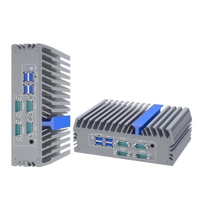 Pequeno Mini PC J6412 Quad Core 6 USB 4 COM 2 Lan Nano Computador