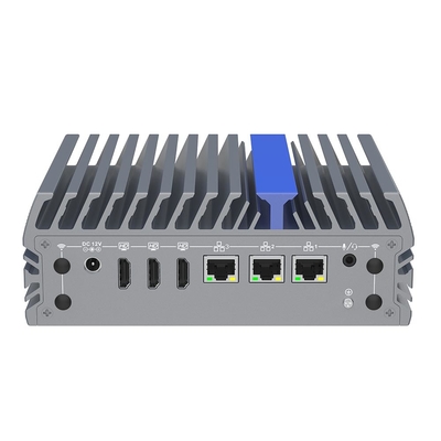 Sistema incorporado Mini PC i5 1235U Triple 4K HDM 12a geração de potência para controle industrial