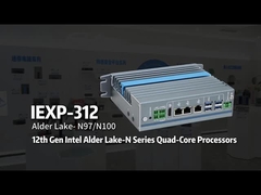 IEXP-312 N100 Mini PC 3 Lan Suporte Din Rail-montado para exibições comerciais
